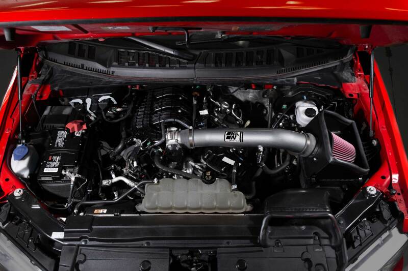 Ford F150 Performance Air Intake - K&N Engineering - Cold Air Intake System - Red - `18-`24